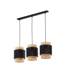 Boho pendant lamps - TK Lighting BOHO BLACK Pendant LIGHT 3-LED LAMP 6541 - product 1