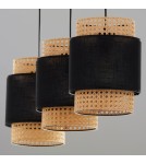Boho pendant lamps - TK Lighting BOHO BLACK Pendant LIGHT 3-LED LAMP 6541 - product 2