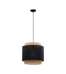 Boho pendant lamps - TK Lighting BOHO BLACK Pendant LAMP 1 FL 6542 - product 1