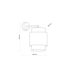 Boho wall lamps - TK Lighting BOHO BLACK KINKIT 1 FL 6550 - product 3
