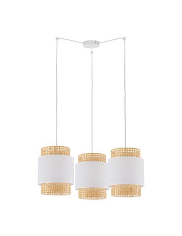 TK Lighting BOHO WHITE LAMPA WISZĄCA 3 PŁ 6537