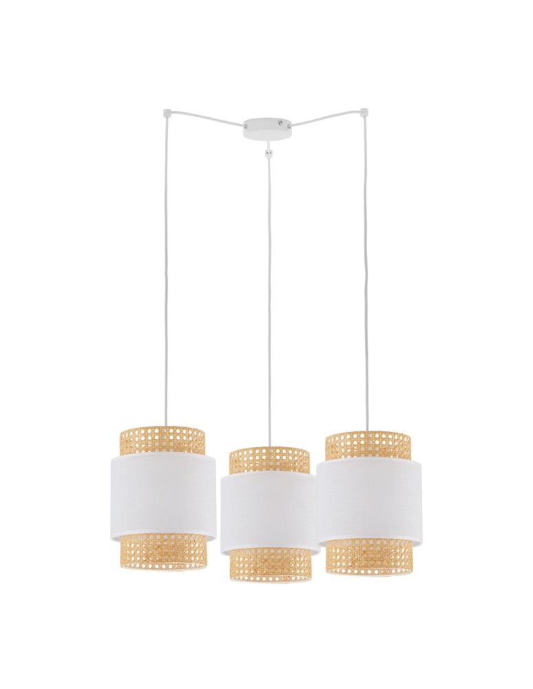 Boho pendant lamps - TK Lighting BOHO WHITE pendant lamp 3 LIGHT 6537 - product kolory-swiatla.pl 1