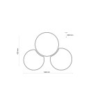 Ceiling lamps with lampshade - TK Lighting MONA NATURE CEILING LAMP 3 FLOOR 6591 - product 3