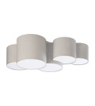 Ceiling lamps with lampshade - TK Lighting MONA NATURE SUSPENSION LAMP 5 FLOOR 6593 - product 1