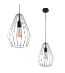 Wire pendant lamps - TK Lighting BRYLANT BLACK/CHROME PENDING LAMP 1 FLOOR 799 - product 1
