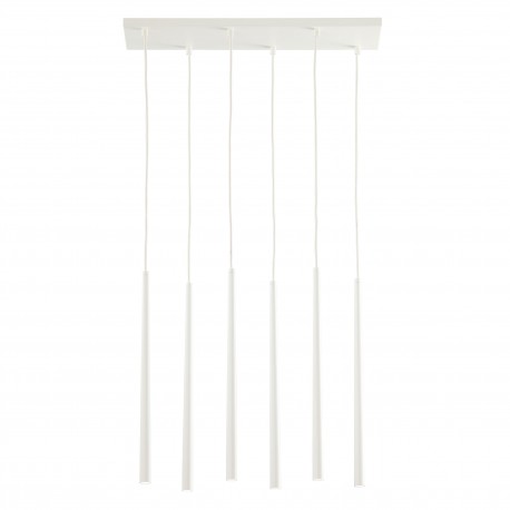 TK Lighting PIANO WHITE LAMPA WISZĄCA 6 PŁ 6428
