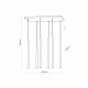 TK Lighting PIANO WHITE LAMPA WISZĄCA 6 PŁ 6428