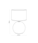 Lampki nocne - TK Lighting PALLA ECRU LAMPKA NOCNA 1 PŁ 5437 - produkt 3