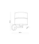 Wall lamps with lampshade - TK Lighting HILTON WHITE/GOLD SHINKIT 1 FL 4770 - product 2
