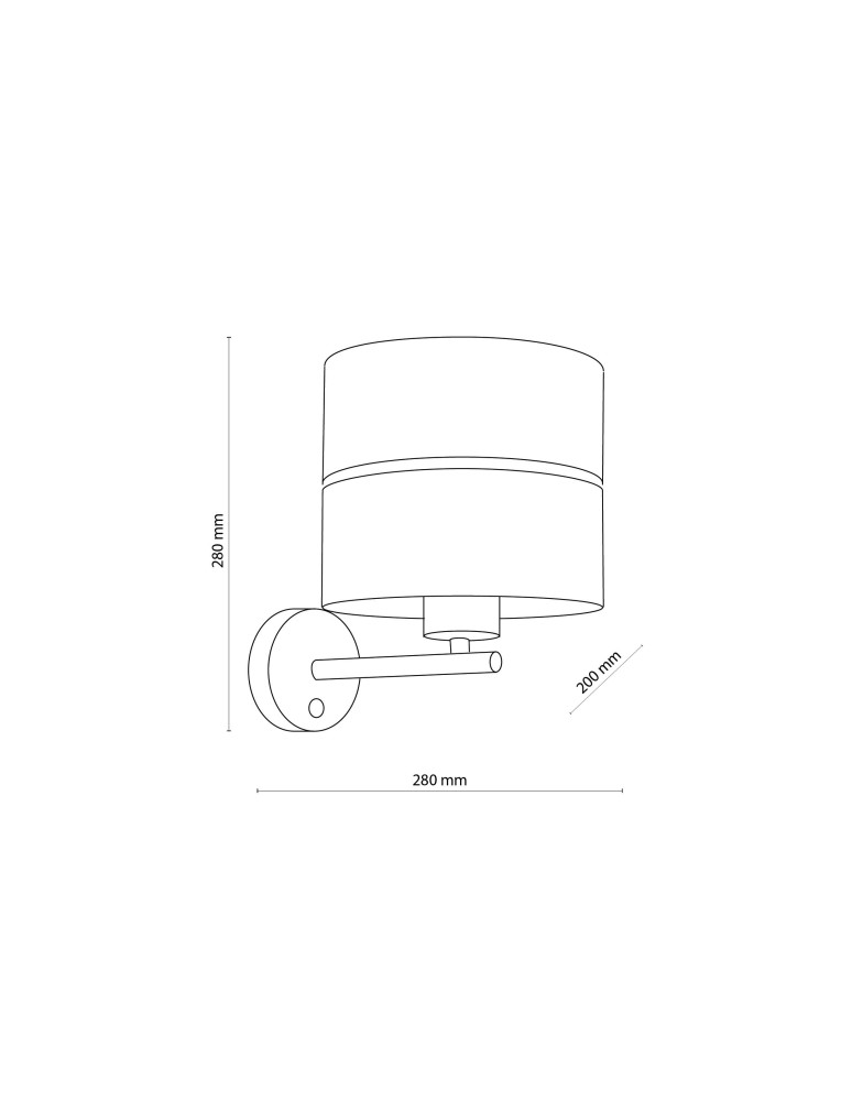 Wall lamps with lampshade - TK Lighting HILTON WHITE/GOLD SHINKIT 1 FL 4770 - product kolory-swiatla.pl 2