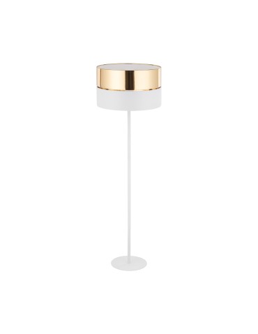 TK Lighting HILTON WHITE/GOLD FLOOR LAMP 1 FLOOR 5074
