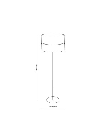 TK Lighting HILTON WHITE/GOLD FLOOR LAMP 1 FLOOR 5074 - product 2