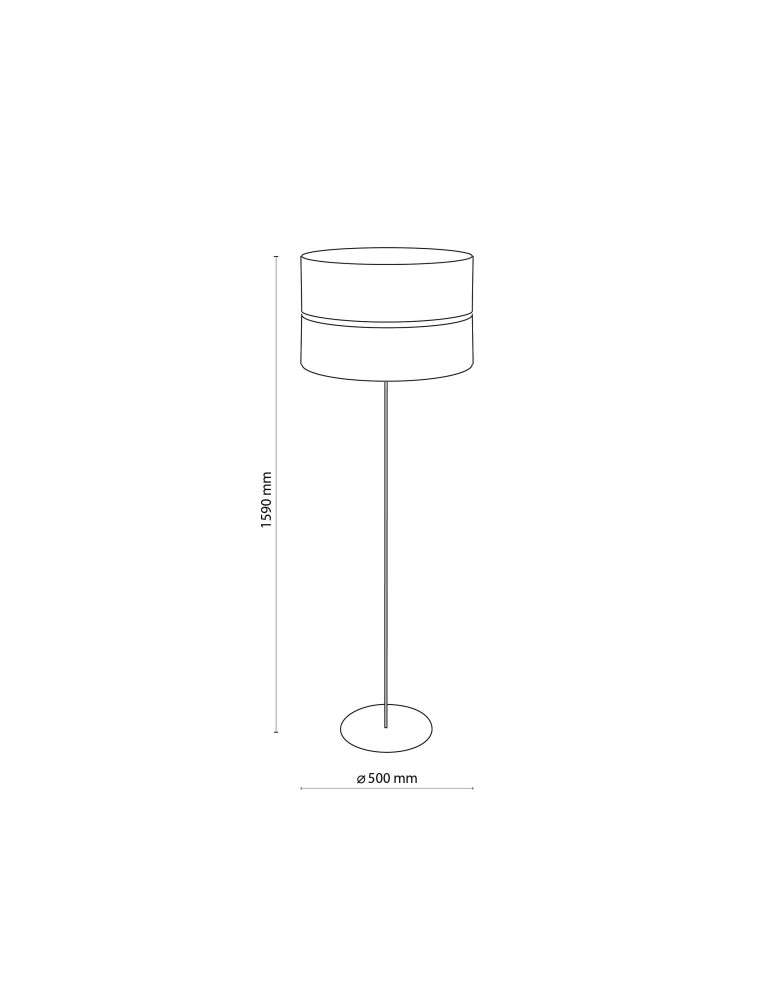 Floor lamps with lampshade - TK Lighting HILTON WHITE/GOLD FLOOR LAMP 1 FLOOR 5074 - product kolory-swiatla.pl 2