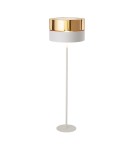 Floor lamps with lampshade - TK Lighting HILTON WHITE/GOLD FLOOR LAMP 1 FLOOR 5074 - product 3