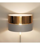 Floor lamps with lampshade - TK Lighting HILTON WHITE/GOLD FLOOR LAMP 1 FLOOR 5074 - product 4