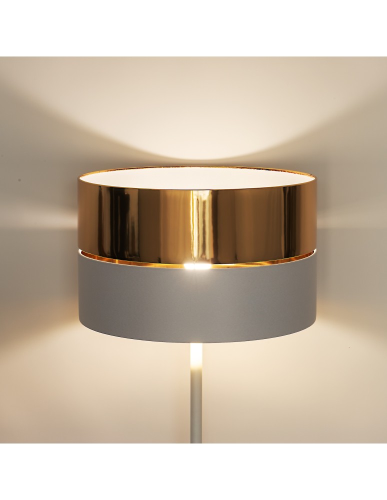 Floor lamps with lampshade - TK Lighting HILTON WHITE/GOLD FLOOR LAMP 1 FLOOR 5074 - product kolory-swiatla.pl 4
