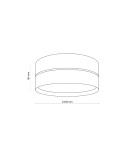 Modern ceiling lamps - TK Lighting HILTON WHITE/GOLD CEILING LAMP 3 LIGHT 450 4772 - product 3