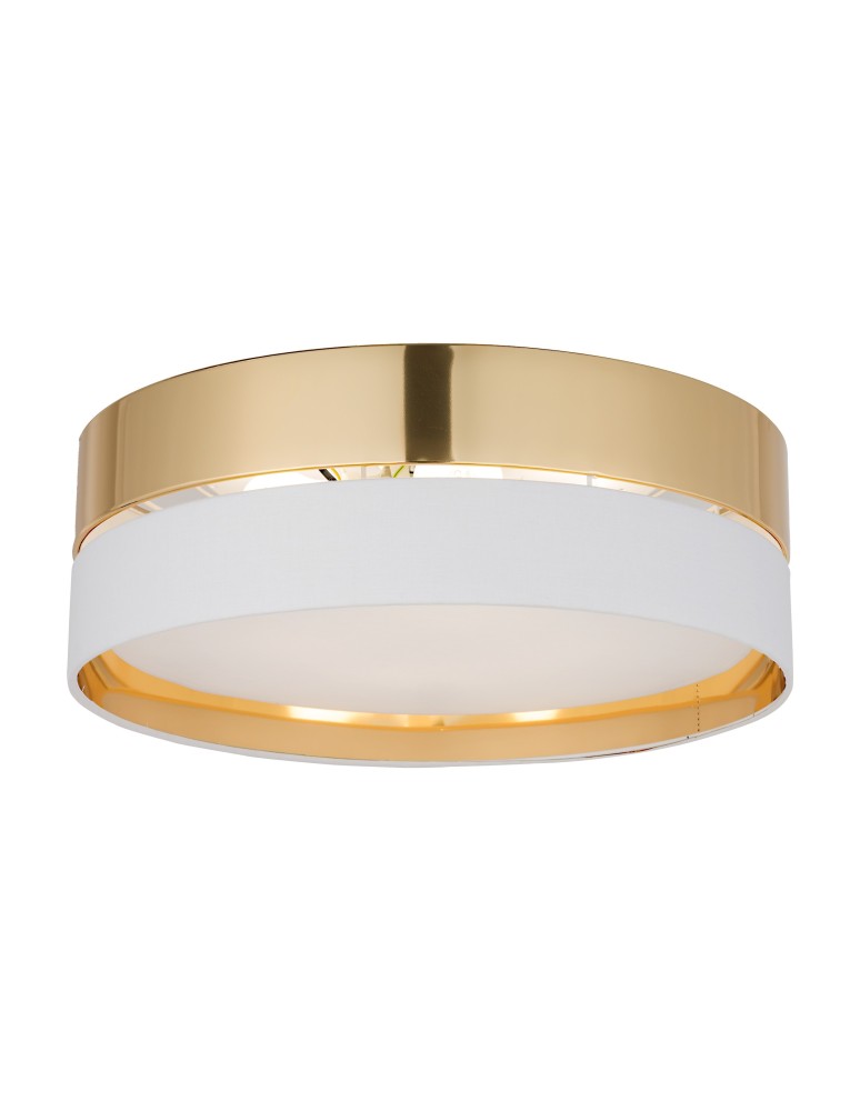 Modern ceiling lamps - TK Lighting HILTON WHITE/GOLD CEILING LAMP 3 LIGHT 450 4772 - product kolory-swiatla.pl 4