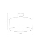 Round ceiling lamps - TK Lighting RONDO LINEN CEILING LAMPS 4 FLOOR 400 PITCH 6247 - product 3