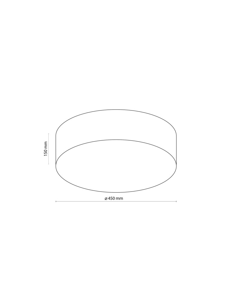 Round ceiling lamps - TK Lighting RONDO LINEN CEILING LAMP 4 LIGHT 450 5636 - product kolory-swiatla.pl 3