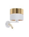 Zobacz TK Lighting HILTON WHITE/GOLD KINKIET 2 PŁ E27 + G9 5361