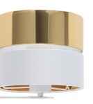 Wall lamps for bedrooms - TK Lighting HILTON WHITE/GOLD WALL LIGHT 2 LIGHT E27 + G9 5361 - product 4