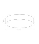 Round ceiling lamps - TK Lighting RONDO LINEN SUSPENSION LAMP 6 FLOOR 780 5638 - product 3
