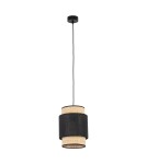 Lampy wiszące boho - TK Lighting BOHO NEW BLACK LAMPA WISZĄCA 1 PŁ 200 5656 - produkt 1