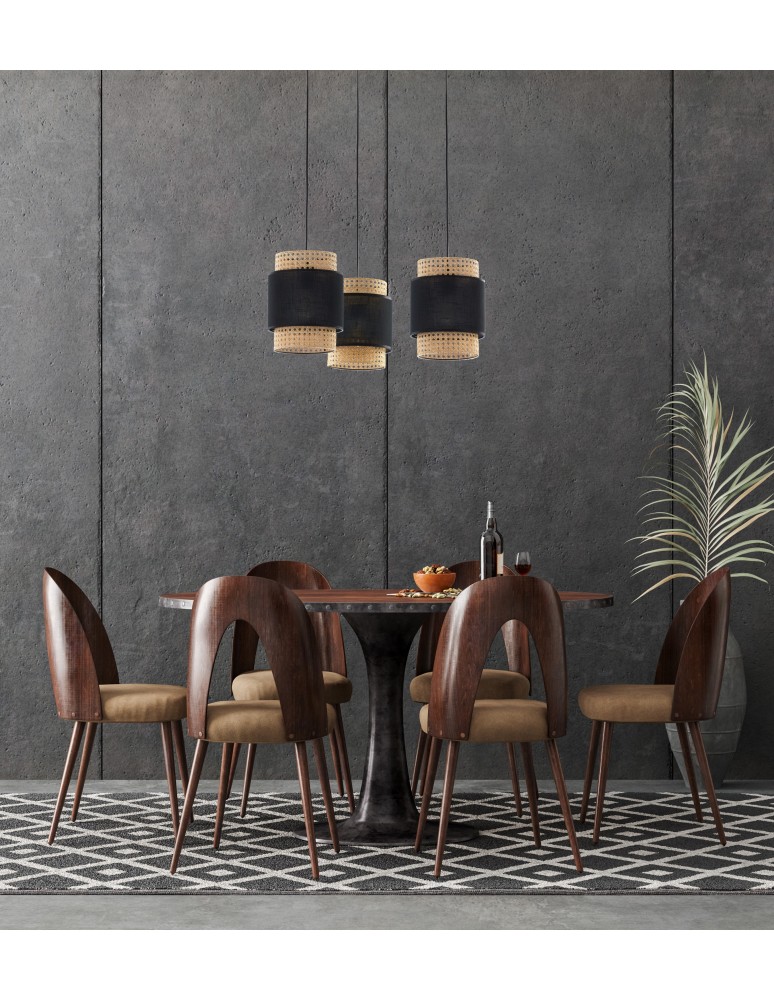 Boho pendant lamps - TK Lighting BOHO BLACK pendant lamp 3³ 6549 - product kolory-swiatla.pl 6