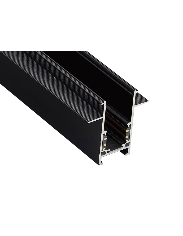 Magnetic rails - Azzardo ALFA TRACK MAGNETIC52 3m GIPS2 + 2x END CAP BK Flush-mounted Magnetic Railway Alfa with Caps AZ5460 - product kolory-swiatla.pl 1