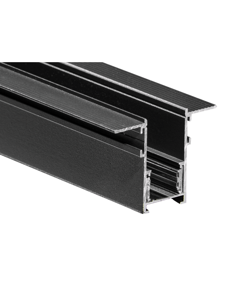 Magnetic rails - Azzardo ALFA TRACK MAGNETIC52 3m GIPS1 + 2x END CAP BK Magnetic Flush Mounted Alpine Rail with Caps AZ5455 - product kolory-swiatla.pl 1