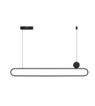Pendant lamps over the island - Azzardo NICODEMO PENDANT CCT DIMM BK + REMOTE CONTROL Pendant with Remote Control Functions Dimming and Light Color Change AZ545 - product 1