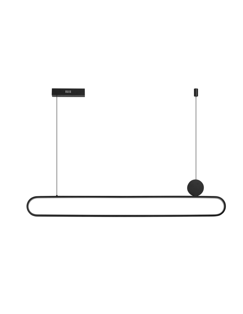 Pendant lamps over the island - Azzardo NICODEMO PENDANT CCT DIMM BK + REMOTE CONTROL Pendant with Remote Control Functions Dimming and Light Color Change AZ545 - product kolory-swiatla.pl 1