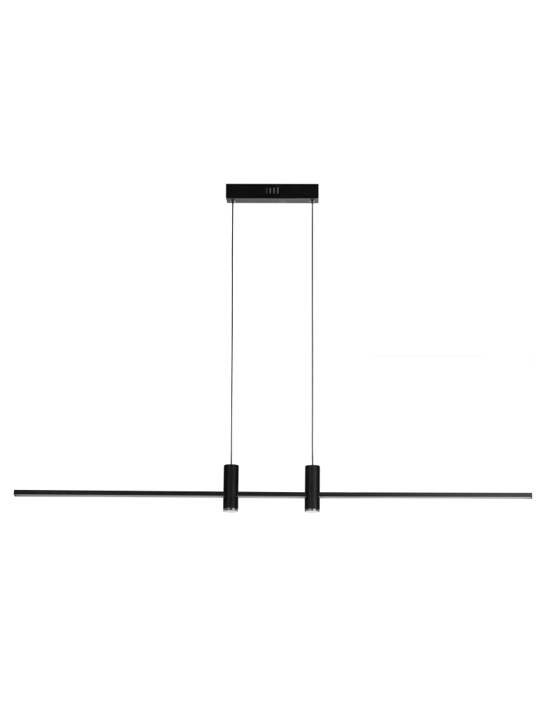 Pendant lamps over desk - Azzardo GERARDO PENDANT CCT DIMM BK + REMOTE CONTROL Pendant with Remote Control Functions Dimming and Light Color Change AZ5447 - product kolory-swiatla.pl 1