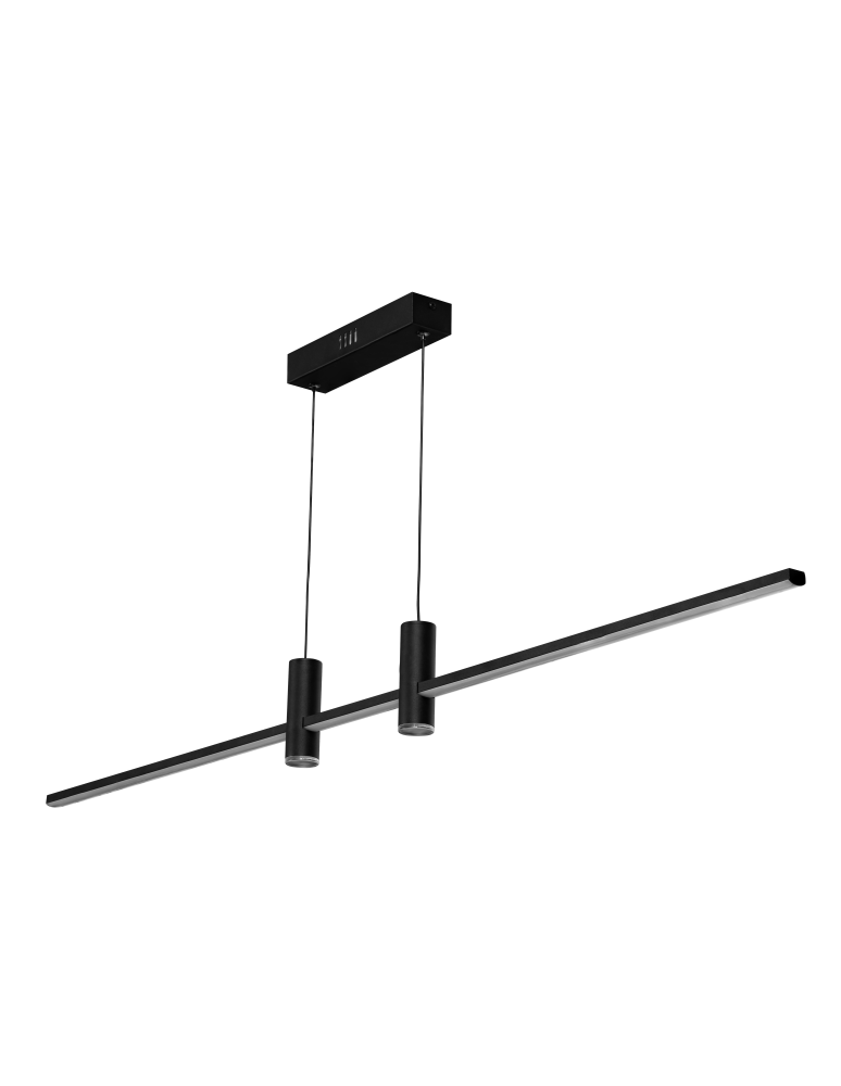 Pendant lamps over desk - Azzardo GERARDO PENDANT CCT DIMM BK + REMOTE CONTROL Pendant with Remote Control Functions Dimming and Light Color Change AZ5447 - product kolory-swiatla.pl 3