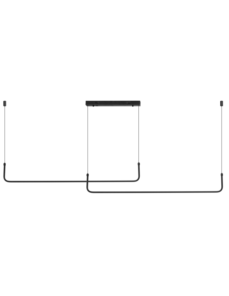 Pendant lamps over the island - Azzardo MARIO PENDANT 2 CCT DIMM BK + REMOTE CONTROL Pendant with Remote Control Functions Dimming and Light Color Change AZ5446 - product kolory-swiatla.pl 3