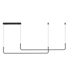 Pendant lamps over the island - Azzardo MARIO PENDANT 2 CCT DIMM BK + REMOTE CONTROL Pendant with Remote Control Functions Dimming and Light Color Change AZ5446 - product 1