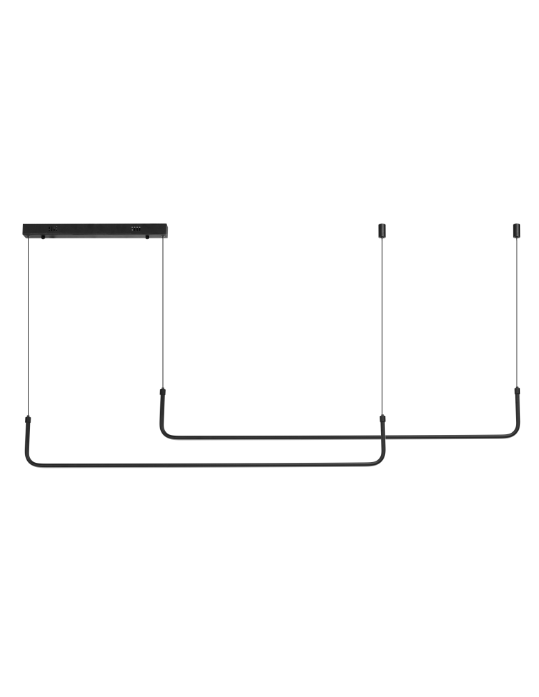 Pendant lamps over the island - Azzardo MARIO PENDANT 2 CCT DIMM BK + REMOTE CONTROL Pendant with Remote Control Functions Dimming and Light Color Change AZ5446 - product kolory-swiatla.pl 1