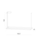 Pendant lamps over desk - Azzardo FLASH 130 4000K BK Pendant Lamp AZ5427. - product 2