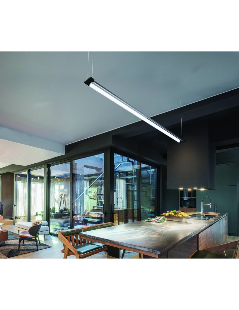 Pendant lamps over desk - Azzardo FLASH 130 4000K BK Pendant Lamp AZ5427. - product kolory-swiatla.pl 3
