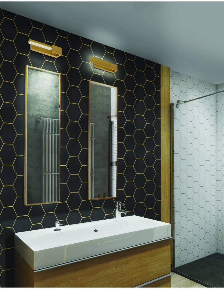 Bathroom wall lamps - Azzardo DALEN 3000K GOLD Bathroom wall lamp IP44 AZ5251. - product kolory-swiatla.pl 2