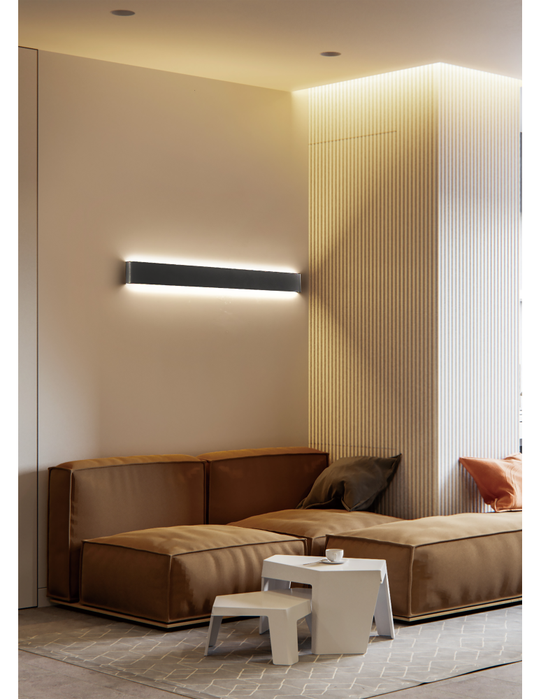 Bathroom wall lamps - Azzardo GALASSO 110 3000K BK Wall lamp IP44 AZ5341 - product kolory-swiatla.pl 2