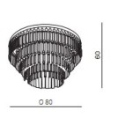 Glamour pendant lamps - Azzardo SALERNO XL GO Pendant or Ceiling Lamp (2-in-1) AZ4906 - product 4