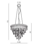 Glamour pendant lamps - Azzardo KALABRIA XL GO Pendant or Ceiling Lamp (2-in-1) AZ4905 - product 4