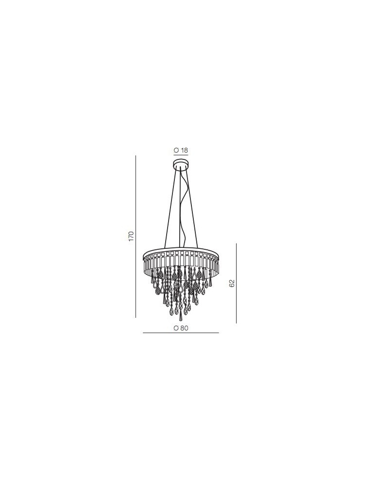 Glamour pendant lamps - Azzardo KALABRIA XL GO Pendant or Ceiling Lamp (2-in-1) AZ4905 - product kolory-swiatla.pl 4
