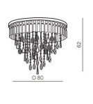 Glamour pendant lamps - Azzardo KALABRIA XL GO Pendant or Ceiling Lamp (2-in-1) AZ4905 - product 5
