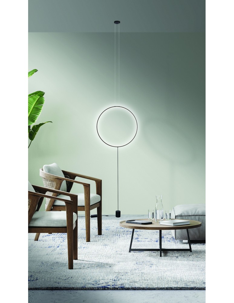 Pendant lamps circles - Azzardo CODUTTI BK Pendant Dimmable Floor Lamp AZ5264. - product kolory-swiatla.pl 2