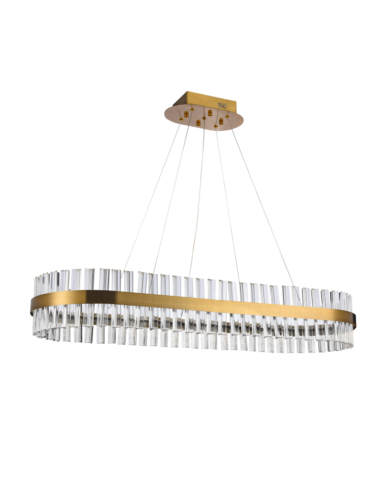 Crystal pendant lamps - Azzardo FRANCESCA 100 Pendant Lamp Gold AZ5263 - product kolory-swiatla.pl 1