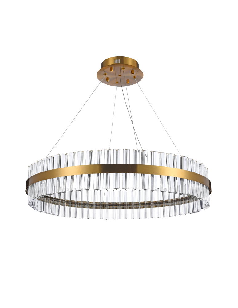 Crystal pendant lamps - Azzardo FRANCESCA 80 Pendant Lamp Gold AZ5262 - product kolory-swiatla.pl 1