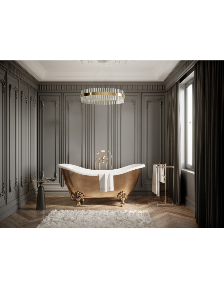 Crystal pendant lamps - Azzardo FRANCESCA 60 Pendant Lamp Gold AZ5261 - product kolory-swiatla.pl 2